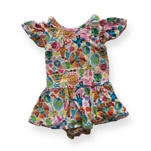 Muse Threads Bamboo Colorful Animals Leotard Dress